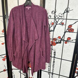 Barefoot Dreams Womens XXS/XS Cozychic Lite Wrap Cardigan Plum Purple